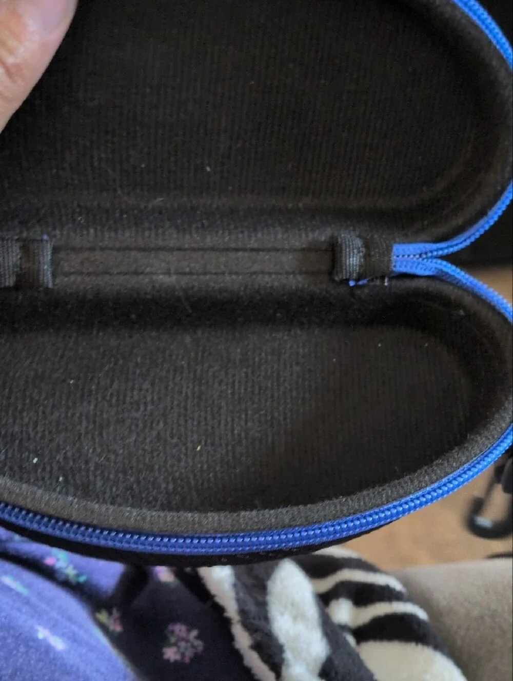 Blue Cut Black Hard Shell Eyewear Case with Blue Trim CASE ONLY